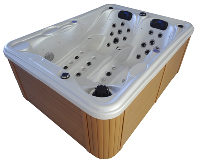 Outdoor freestanding whirlpool bathtub for 2 persons