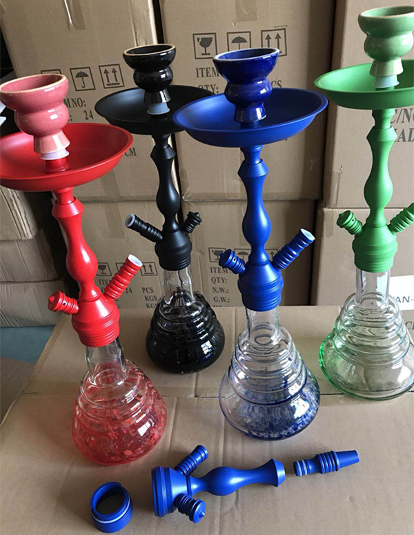 50cm glass hookah shisha with clicking connection