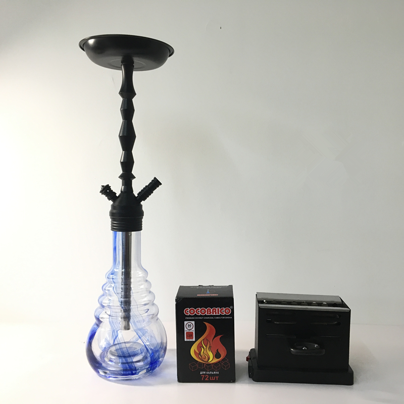 50cm Glass hookah shisha with click connection
