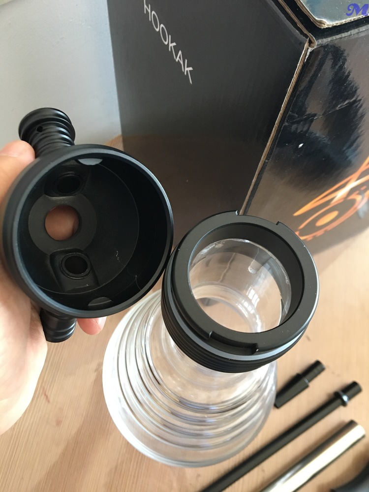 50cm Glass hookah shisha with click connection