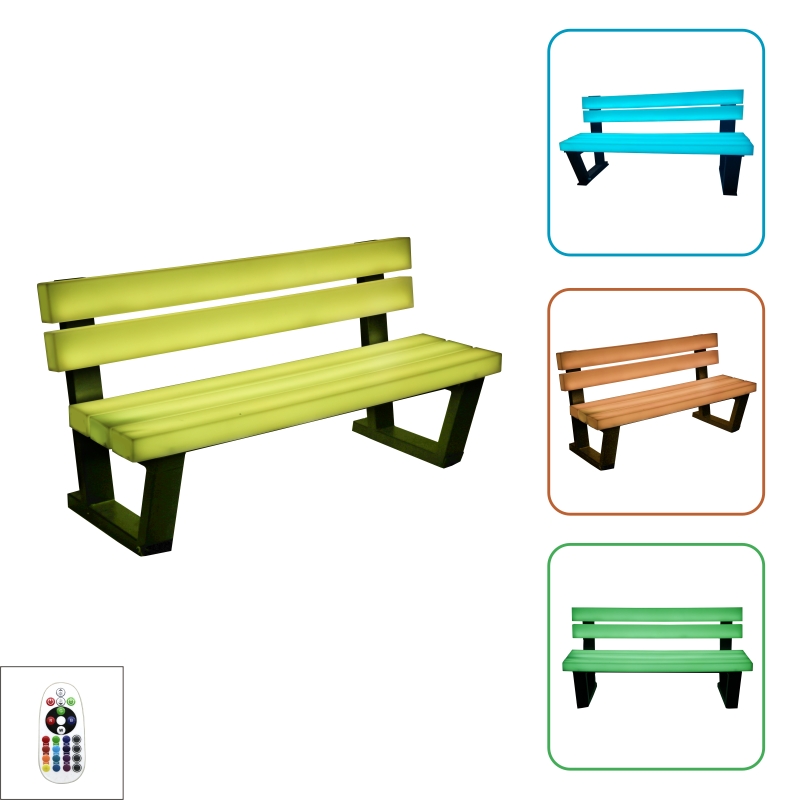 Colorful glow party decoration / bar chair garden decoration/ 16 color led bench
