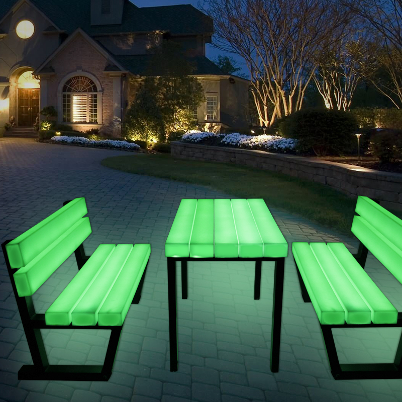 Colorful glow party decoration / bar chair garden decoration/ 16 color led bench